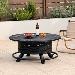 Brasero Portátil de Acero Inoxidable Hecho a Mano para Exteriores - Product Image 1