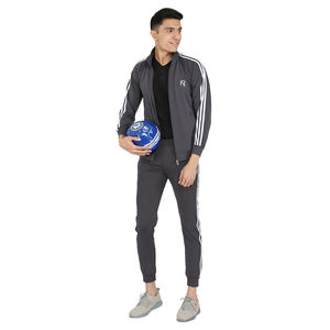 Survêtement de sport pour homme en velours premium, extensible dans les quatre sens, coupe ajustée, couleur unie, confortable, pour l'automne, le jogging et la course à pied - Product Image 1