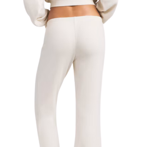 <b>Womens</b> Slim Fit Flared <b>Trousers</b> Wholesale Custom Drawstring Waist <b>Stretch</b> Look Bootcut Leg Casual Lounge Fashion OEM ODM Supply - Product Image 3