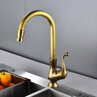 Bakala robinets de cuisine en laiton Antique, robinetterie pivotant 360 en cuivre pour lavabo de salle de bains, robinetterie d'eau chaude et froide