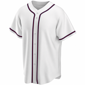 Camiseta de Béisbol Personalizada para Hombre, Color Naranja con Ribete Azul Marino, Apliques, Absorbe la Humedad, Cierre de Botones, Manga Corta, 100% Poliéster, 280gsm - Product Image 4
