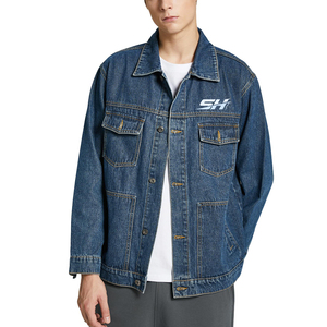 <b>Mens</b> <b>Denim</b> <b>Jacket</b> Moisture Wicking Lining Long Sleeve Jean Coat Breathable Performance Fabric For Active Outdoor Lifestyle Wear - Product Image 1