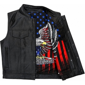 Custom Men's Genuine Cowhide Leather Motorcycle Club Vest Stand Collar Sleeveless <b>Biker</b> Riding <b>Waistcoat</b> OEM ODM Manufacturer - Product Image 6