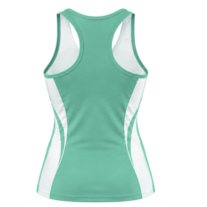 เสื้อกล้ามออกกำลังกายแบบ Racerback สำหรับผู้หญิง ออกแบบเองได้ แห้งเร็ว ยืดหยุ่น เหมาะสำหรับการฝึกซ้อมและเล่นกีฬาในยิม - Product Image 2