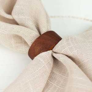 Anneaux de serviette en bois faits à la main - Style moderne et luxueux, durables, écologiques, couleur/taille personnalisables, pour les fêtes et les dîners, créations Lavie Uttar - Product Image 5