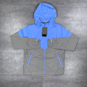 Custom <b>Mesh</b> Lining Zip-Up Streetwear Hoodie and Short Sportswear 2-<b>Piece</b> Windbreaker Shorts and Jacket Tracksuit for Men - Product Image 4