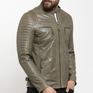 PURITY SPORTS Best Quality High Street Men's Casual <b>Winter</b> <b>Leather</b> <b>Jacket</b> Zipper Closure Stand Collar Windproof Breathable - Product Image 2