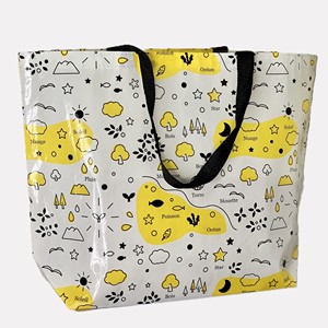 Sacs de courses écologiques personnalisés non laminés grande capacité en forme de bateau, sacs fourre-tout non tissés recyclables pour exposition - Product Image 6