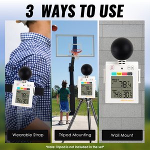Medidor de Estrés por Calor 2 en 1 WBGT + Índice de Calor, Termómetro de Bulbo Húmedo Portátil para el Lugar de Trabajo, Deportes y Actividades al Aire Libre - Product Image 5