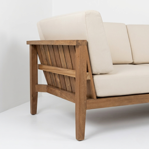 Sofás de Jardín Personalizados de Teca, Sofá Modular de Esquina de Madera para Exteriores, Venta al por Mayor, Marca Privada, Conjuntos de Patio Exterior, Indonesia - Product Image 3