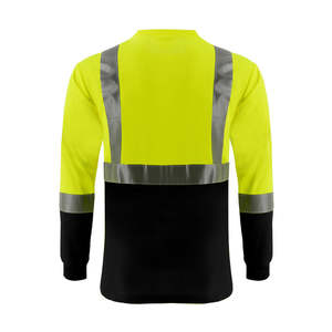 Camisetas de Seguridad Reflectantes de Alta Visibilidad Personalizadas, Clase 2, Impermeables, Manga Larga, Dos Tonos, Puños Acanalados, Tela 100% Poliéster, LED - Product Image 2