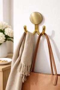 Golden Umbrella Look <b>Hook</b> Strong Heavy Duty Stainless Steel Waterproof Towel <b>Hooks</b> <b>Stick</b> <b>for</b> Bathroom Bathroom Towel Hang - Product Image 4