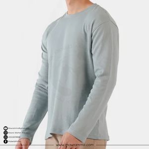 เสื้อยืดแขนยาวพิมพ์โลโก้ตามสั่ง OEM ผ้าเจอร์ซีย์คอตตอน 100% คุณภาพสูง พิมพ์ลายโลโก้ เสื้อยืดสำหรับฤดูร้อนและกิจกรรมกลางแจ้ง สำหรับทุกเพศ - Product Image 3