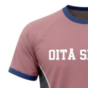 Camiseta Deportiva Unisex de Netball en Rosa Polvoriento y Gris, Sublimada, de Poliéster, Manga Corta, Uniforme para Equipos Deportivos - Product Image 5