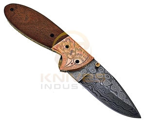 Couteau pliant en acier Damas de qualité supérieure – Couteau de poche EDC pour le camping, la survie et les activités de plein air - Product Image 1