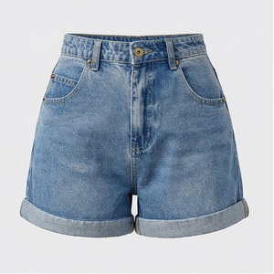 Shorts en jean pour femmes de qualité supérieure, tendance, décontractés, style streetwear, couleur personnalisée, vêtements d'été - Product Image 1