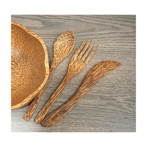 Recién llegados, helado de té de cocina multifunción, cuchillos de madera de coco puramente naturales, cuchara, tenedor - Product Image 2