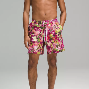 Shorts de bain décontractés pour hommes en polyester à séchage rapide, respirants, effet délavé, avec logo, vente en gros, OEM - Product Image 3