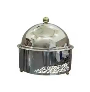 hammered stainless steel chafing <b>dish</b> with lid buffet food warmer catering <b>serving</b> <b>set</b> elegant serveware banquet chafing <b>dish</b> - Product Image 3