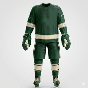 Ensemble d'équipement de hockey sur glace durable, uniforme de protection pour hommes, vêtements de sport flexibles, confortables et haute performance - Product Image 1