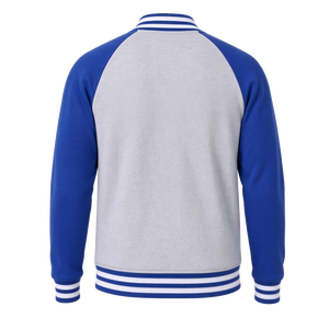 Phi Beta Sigma Heather Gray <b>Royal</b> <b>Blue</b> Varsity <b>Jacket</b> <b>Men</b> Greek Letter Embroidery Crest Zip Up Fraternity College <b>Jacket</b> Greek - Product Image 4
