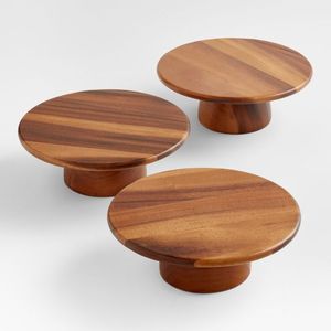 Trending design Round Wood <b>Cake</b> <b>Stand</b> Handmade Pedestal Dessert Display for Wedding Birthday Party Home Hotel - Product Image 1