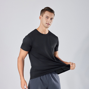 Unisex Summer Quick Dry Plain Gym Workout <b>Compression</b> 100% Polyester Lightweight <b>Short</b> Sleeve Fitness T-Shirt - Product Image 1