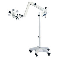Wall Type Dental Surgical Operating Binocular Microscope 2K Camera Resolution LCD Display Manual Focus LED Illumination IP53