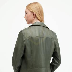 Chaqueta de Cuero PU Acolchada y Transpirable de Alta Calidad al por Mayor para Mujer, Chaquetas de Piel de Oveja a la Moda para Mujer - Product Image 5