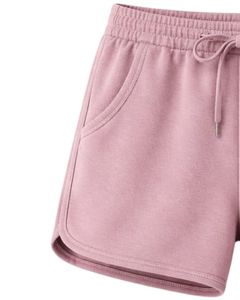 Custom Pink Women Shorts Elastic Waist <b>Drawstring</b> Casual Gym Shorts Contrast Waist Summer Lounge Shorts Soft Comfortable Wear - Product Image 3