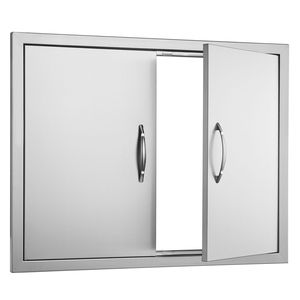 Sportello a doppia parete verticale in acciaio inox da 31W x 24H pollici, a filo muro, per cucina esterna, accessori per armadietti BBQ - Product Image 1