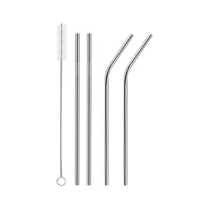 Pailles à boire en métal réutilisables élégantes, accessoires pour boissons durables en acier inoxydable - Product Image 4
