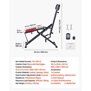 Attrezzatura per Esercizi Pieghevole Facile da Montare, Stazione Multifunzione per Squat Profondi, Vogatore e Macchina per Glutei per Uso Domestico - Product Image 4