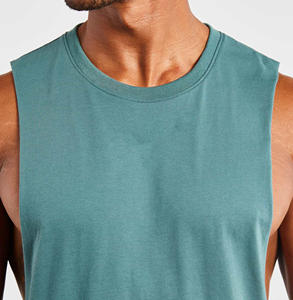 Machine Stitched Men Cut Out Sleeveless Shirt Gym <b>Stringer</b> <b>Vest</b> Blank Workout Shirt Muscle Tee Bodybuilding Tank Top Fitness - Product Image 3