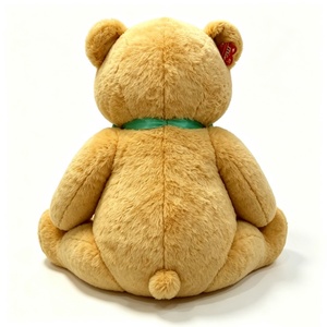 Customized oversized sitting teddy bear with green satin bow,<b>large</b> golden brown teddy bear <b>plush</b>,big classic stuffed teddy bear - Product Image 6