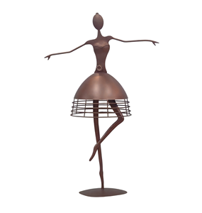 Sculpture Abstraite Métallique Femme, Figurine d'Art Moderne Marron, Statue Décorative pour la Maison, Mariage, Exposition, Danseuse - Product Image 1