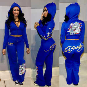 High Quality Women's 100% Cotton Winter Hooded Casual Solid Custom Logo Two Piece Tracksuit <b>Set</b> <b>Jogger</b> <b>Plus</b> <b>Size</b> - Product Image 5