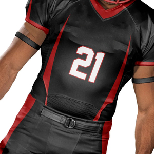 Ensemble d'uniformes de football américain personnalisés par sublimation, respirant, durable, maillot et pantalon pour l'entraînement et les matchs - Product Image 4