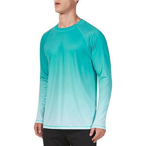 Chemise de protection UV à manches longues pour homme, dégradé de couleurs, séchage rapide, pour la natation et le surf - Product Image 3