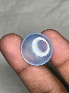 พลอยอะความารีนทรงเหรียญธรรมชาติขนาด 20 มม. น้ำหนัก 15.5 กะรัต สีรุ้ง จากแอฟริกา ได้รับการรับรอง IGTl สำหรับทำเครื่องประดับ - Product Image 5