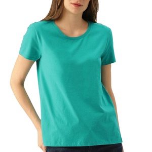 Camisetas básicas para mujer Tops de verano 2025 Tops cortos de manga corta Slim Fit Gym Workout Ladies T. Camisa - Product Image 1