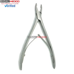 Rongeur à os manuel à double action 10x18mm en acier inoxydable, design droit et courbé, forceps chirurgical certifié CE - Product Image 2