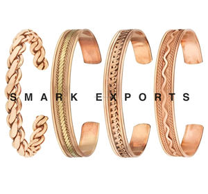 Pulsera de terapia magnética de cobre puro para hombres y mujeres, para aliviar el dolor de artritis Ideal, diseño de brazalete hecho a mano con estilo - Product Image 5