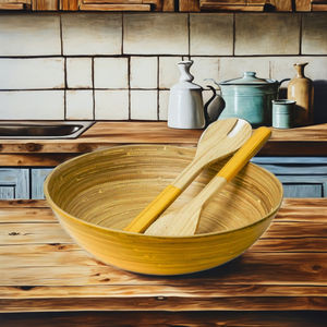 ชามใส่ผลไม้อบแห้งและขนมหวาน ชามครัว ชามบนโต๊ะอาหาร อุปกรณ์บนโต๊ะอาหาร ชามไม้มะม่วง ชามไม้สำหรับใส่ข้าวโพดคั่ว - Product Image 1