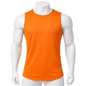 Débardeur de sport pour homme à séchage rapide, anti-boulochage, anti-rétrécissement, en polyester et élasthanne, sans manches, respirant, pour la course et le fitness - Product Image 1