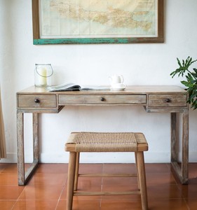 Modern Wooden <b>Stool</b> With Linen Woven <b>Seat</b> Scandinavian Design Handmade Living Room Furniture Outdoor Courtyard Use - Product Image 3