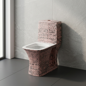 Luxury Blue Natural Printed One Piece WC Siphonic Ceramic Dual-Flush Floor Mounted Toilet for Artistic Bathroom and Outdoor Use - Product Image 4