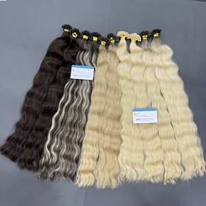 Prêt à Expédier Extensions de Cheveux de Kératine Ondulée de Corps de Haute Qualité, Plusieurs Couleurs, 100% Cheveux Humains Vierges Vietnamiens - Product Image 2