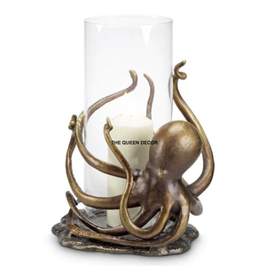 Porte-bougie moderne et minimaliste en aluminium, aspect bois de cerf naturel, très demandé, contemporain, de qualité supérieure, pour l'intérieur - Product Image 6