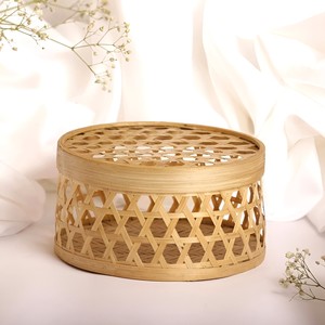 Cajas de paja de bambú tejidas de alta calidad, pequeñas y naturales hechas a mano, respetuosas con el medio ambiente, hechas en Vietnam para exportarse - Product Image 1